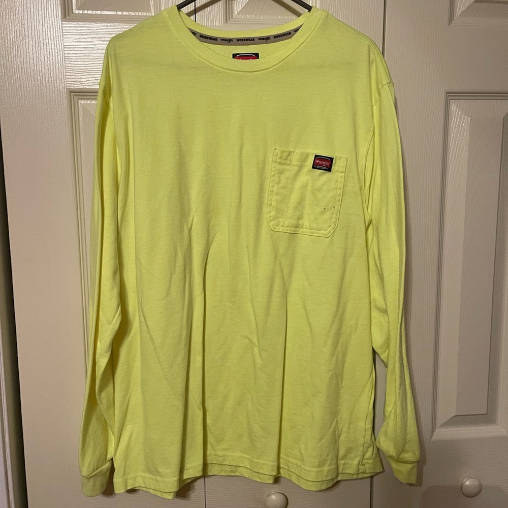 Wrangler Yellow Long Sleeve Tee Soft Casual Fit
